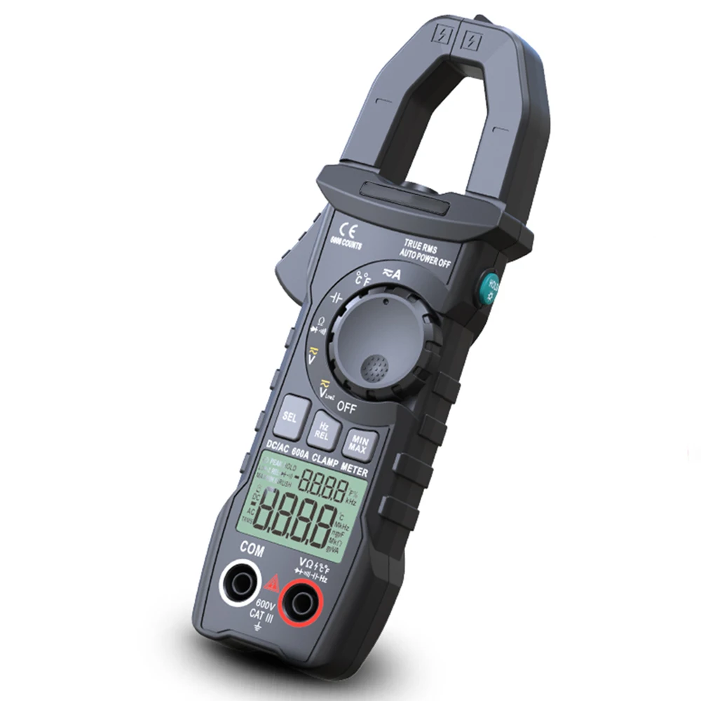 RM905SACDC600ADigitalClampMeterMultimeterTesterInrushCurrentBlackColorAutoRanging