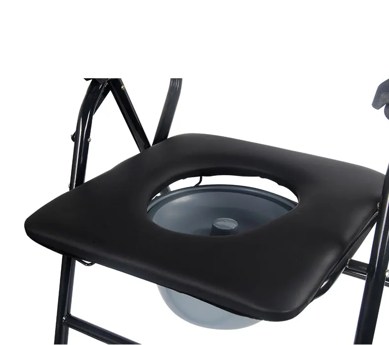 Hospital folding commode potty chair adult for elderly or basin for bathing seat 2