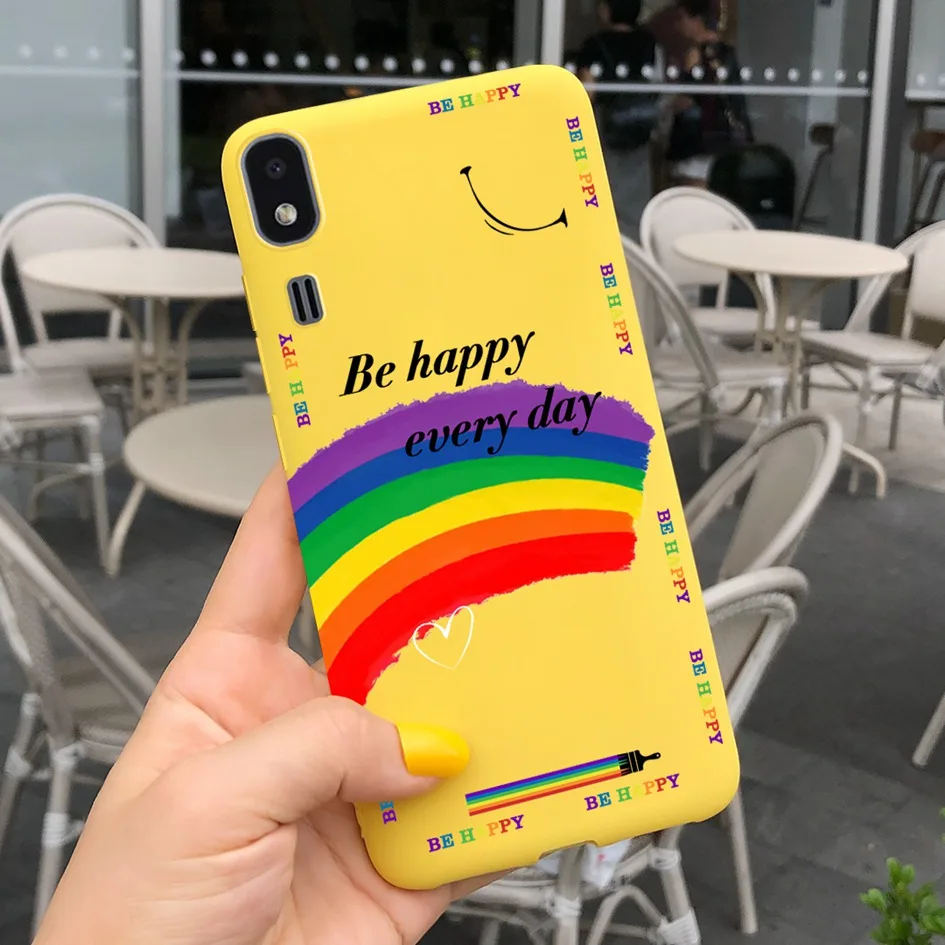 Shockproof Silicon Soft TPU Back Cover with Cartoon Cat Design - Phone Case