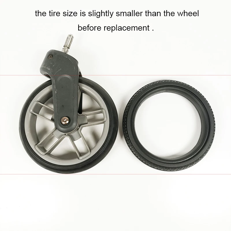 Stroller wheel tire for Uppababy Cruz V2 pushchair front or back wheel PU tubeless tyre cover baby buggy replace accessories stroller accessories