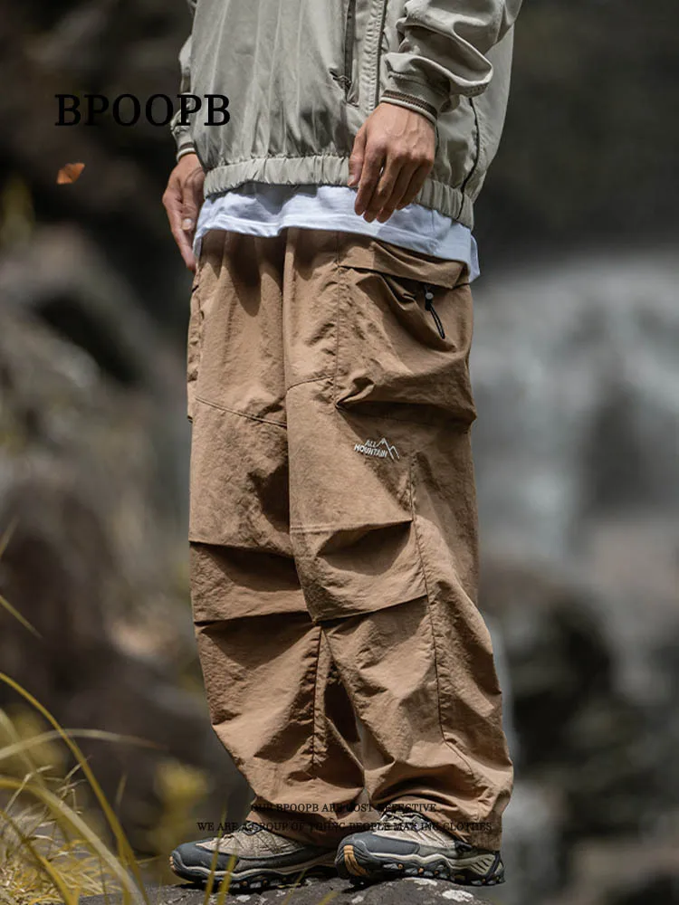 Men's Hiking Pants Waterproof Windproof Spring Autumn Outdoor Sports Rain Trousers Trekking Camping Fishing Hunting Cargo Pants 5