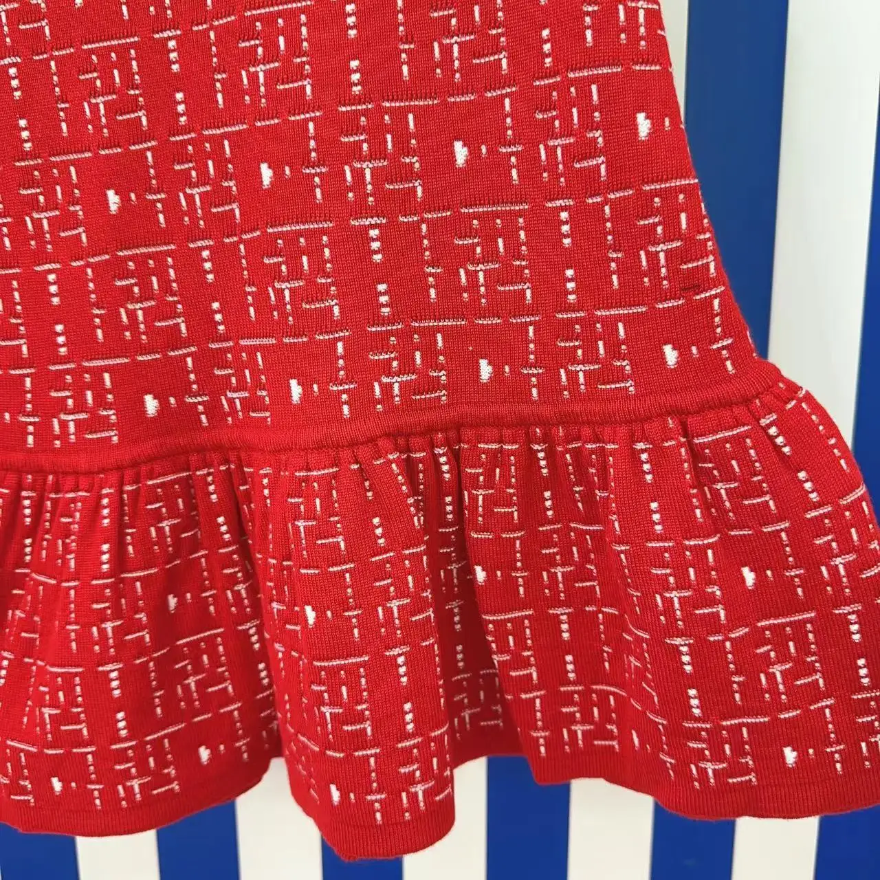 Cute Girls Dress Summer Kids Short sleeve Knitted Dress Vacation Outing Princess Birthday Party Skirt Children Clothes