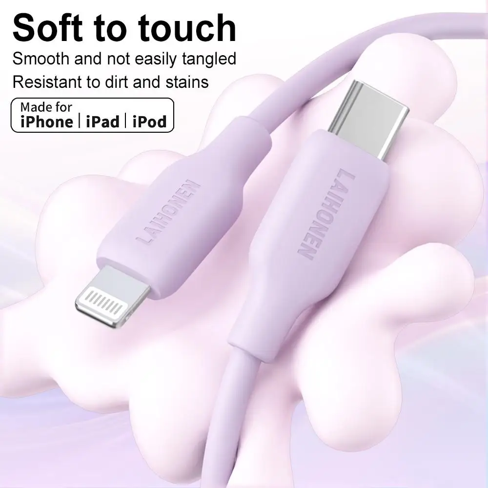 Silicone Durable USB C to Lightning Fast Charging Cable