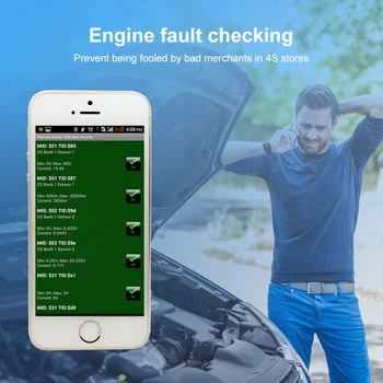 ELM327 V 2.1 Obd2 الماسح الضوئي BT/Wifi ELM 327 Obd أداة تشخيص السيارة لنظام أندرويد /IOS PK Vgate Icar2 قارئ الرمز - Image 4