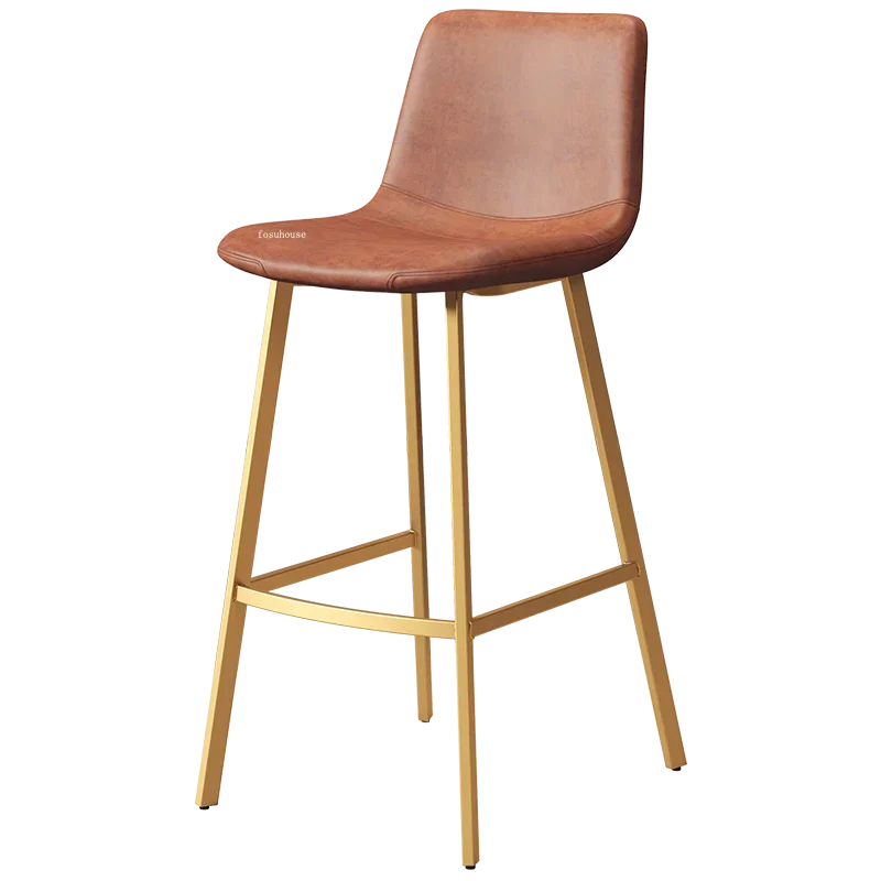 Nordic Iron Bar Chairs for kitchen Simple Bar Stool Home Furniture European Style High Stool Leisure Cafe Backrest chair A