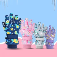 Winter Children Ski Gloves Thicken Waterproof Kids Gloves Snowboard Riding Snow Child Winter Gloves for Boys Girls 4-13Y 5