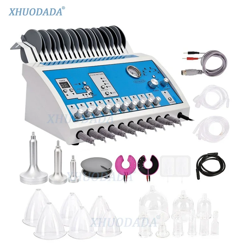 Infrared Heat Russian Wave Electric Muscle Stimulate EMS Machine Vacuum Massage Body Shaping for Home Salon Use Galvanic 4