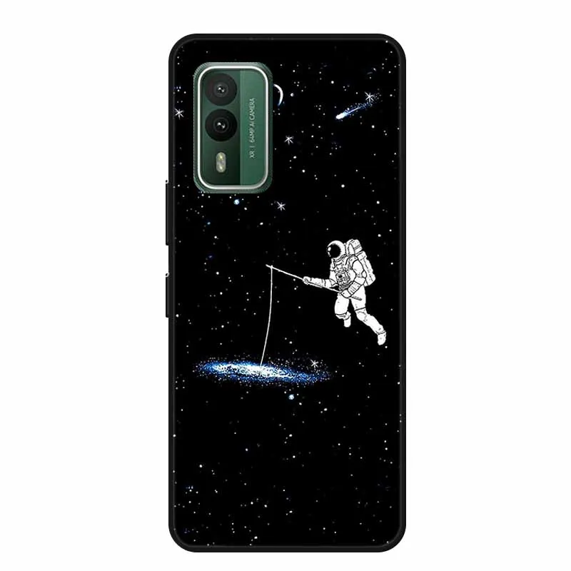Popular Black Silicone Soft Back Cover Case - Stylish Picture Design