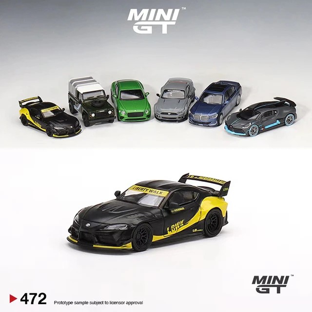 MINI GT 1:64 Model Car GR Supra LB-Works Alloy Die-Cast Vehicle# 472 LHD  Matte Black - AliExpress