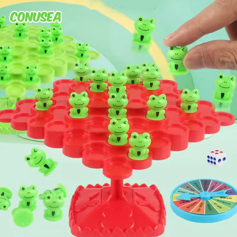 

Frog Balanced Tree Montessori Math Toy Balancing Board Puzzle for Kids Educational Parent-Child Interaction Tabletop Game Gifts