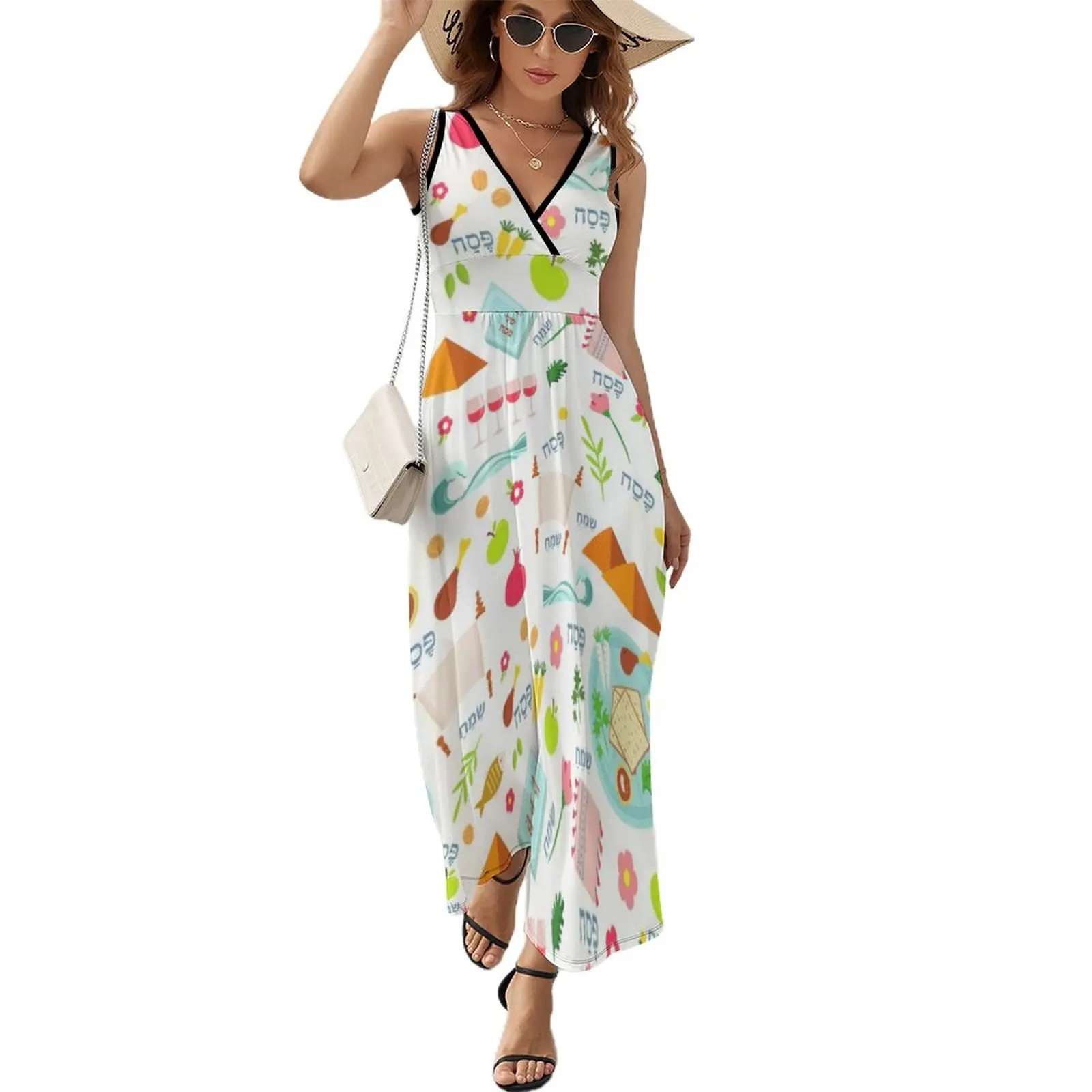 

Happy Passover Sleeveless Dress elegant women's dresses sale dresses with long sleeves