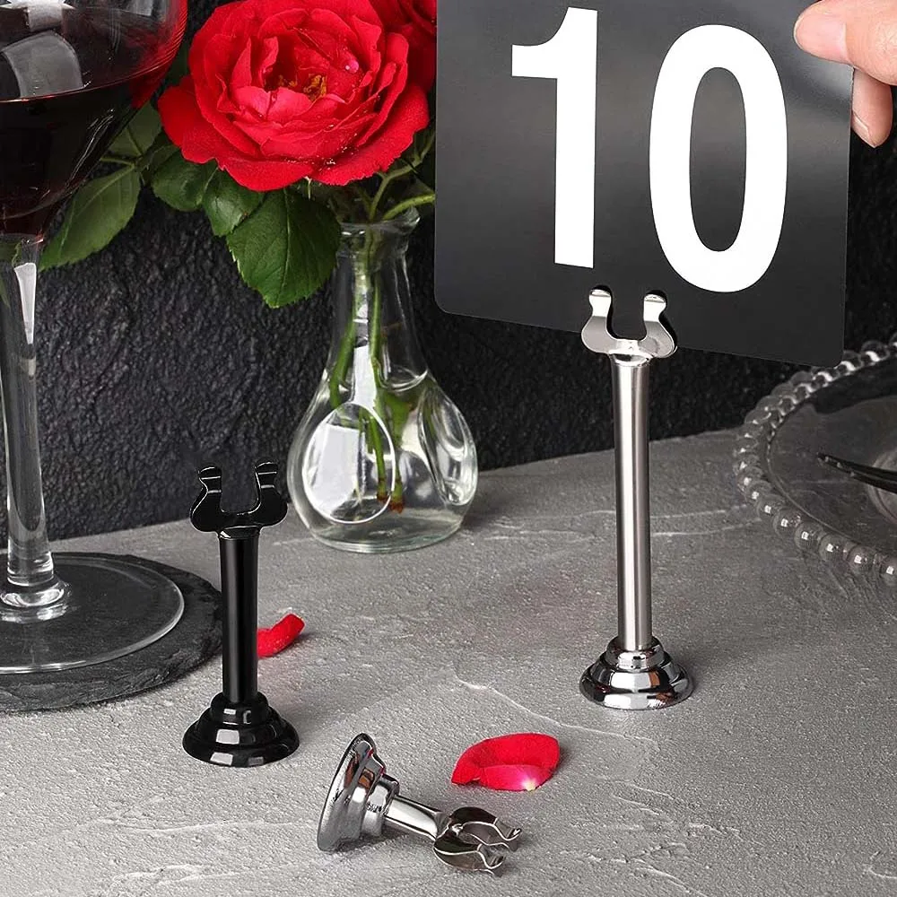 1.5/3.2 Inch Silver Triton Harp Clip Style Place Card/Table Number Holder place card holders