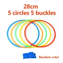 Ultimate Kids Outdoor Play Jump Ring Set - Fun Physical Activity Game with 10 Hoops and Connectors (28cm 5pcs)