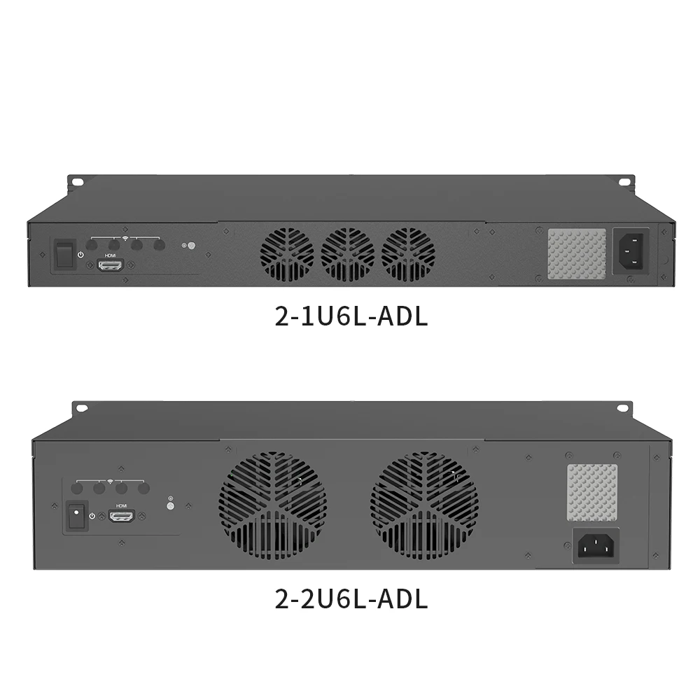 1U 랙 마운트 방화벽 홈 서버 미니 PC 인텔 알더 레이크 I3 I5 I7 12100T 4/2*10G SFP 네트워크 보안 호스트