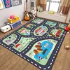 Thickened Flannel Carpet Living Room Children's Bedroom Decoration Floor Rug Cartoon Road Play Mat Soft Tatami Carpets Non-slip 3
