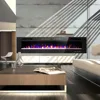 Electric Fireplace 72 Inch Wall Mounted & Recessed, Ultrathin 3.86" Electric Heater with Remote Control Touch Screen, Fireplace 1