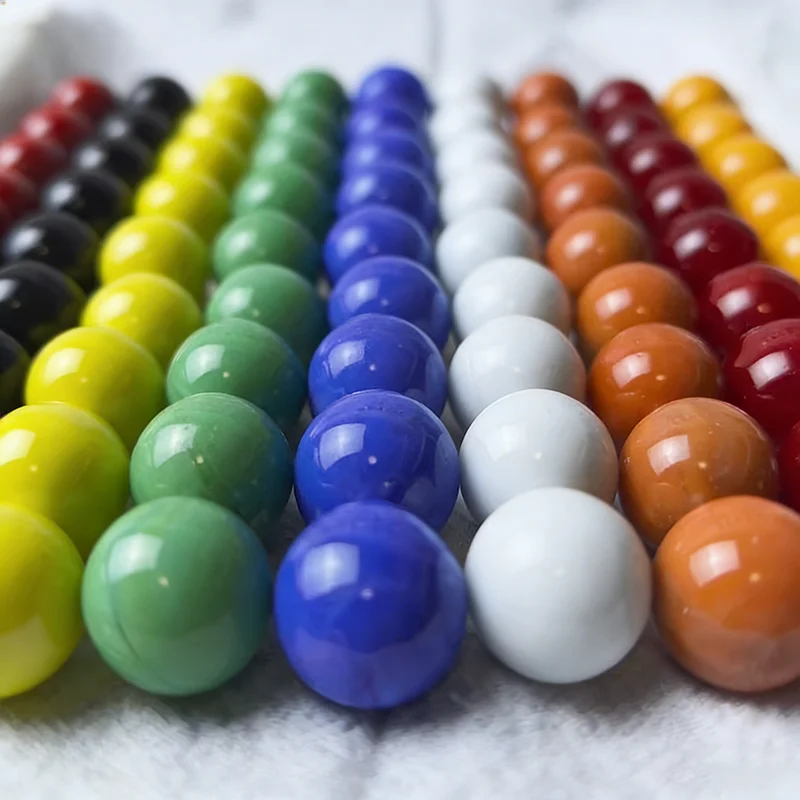 16mm 투명 컬러 유리구슬 세트, DIY 아트 프로젝트용 6가지 색상의 매끄러운 구체