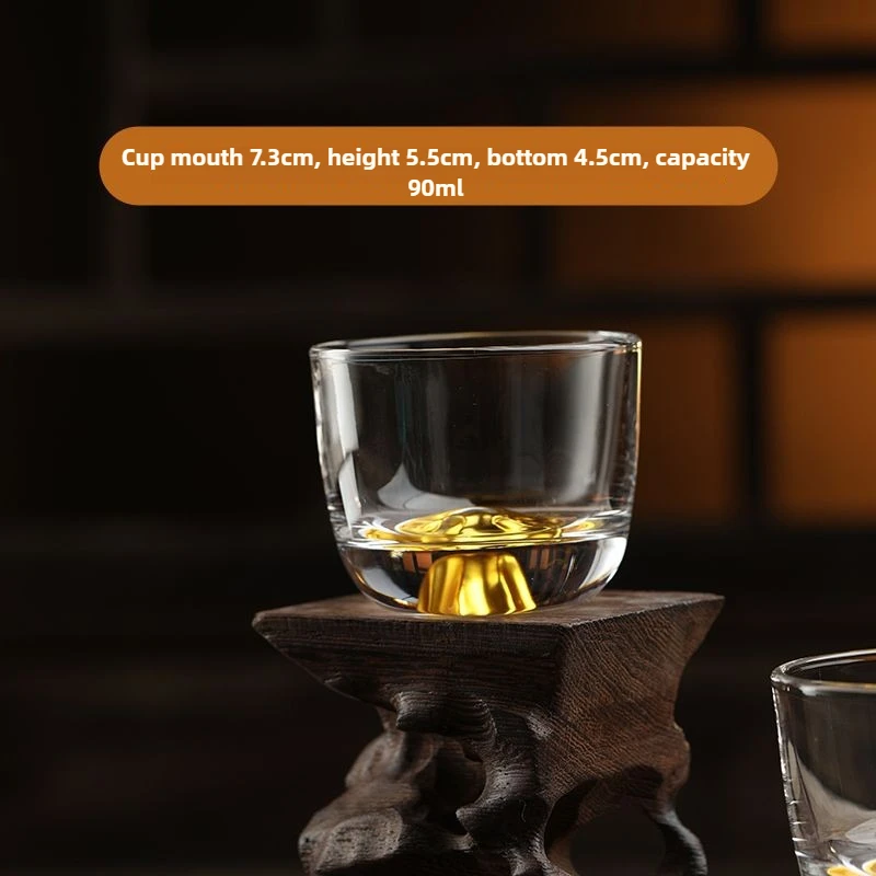 Crystal Glass Tea Set with Gold Accents, Heat-Resistant Borosilicate Pitcher, Separator for Kungfu Brewing & Serving Set