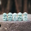 Buddha Jizo Stone Statue Sculpture Feng Shui Praying Monk Collectible Figurine Fish Tank Aquarium Tea Pet Office Home Decoration 1