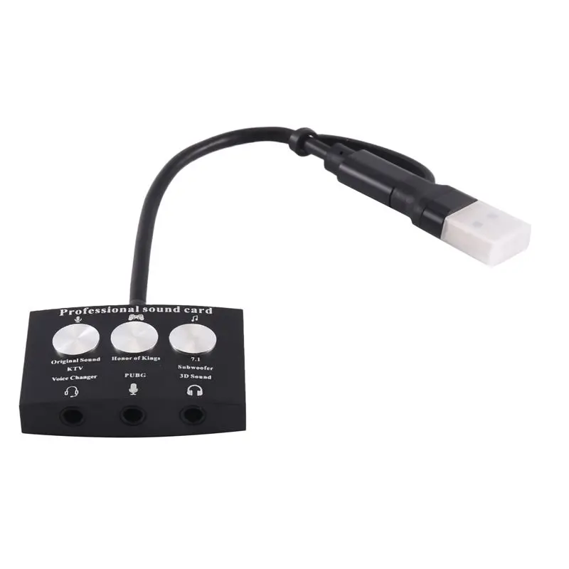 절묘한 Type-C USB 외부 사운드 카드 라이브 게임 K 노래 USB-오디오 3.5Mm 마이크 액세서리 부품 구성 요소 오디오 어댑터