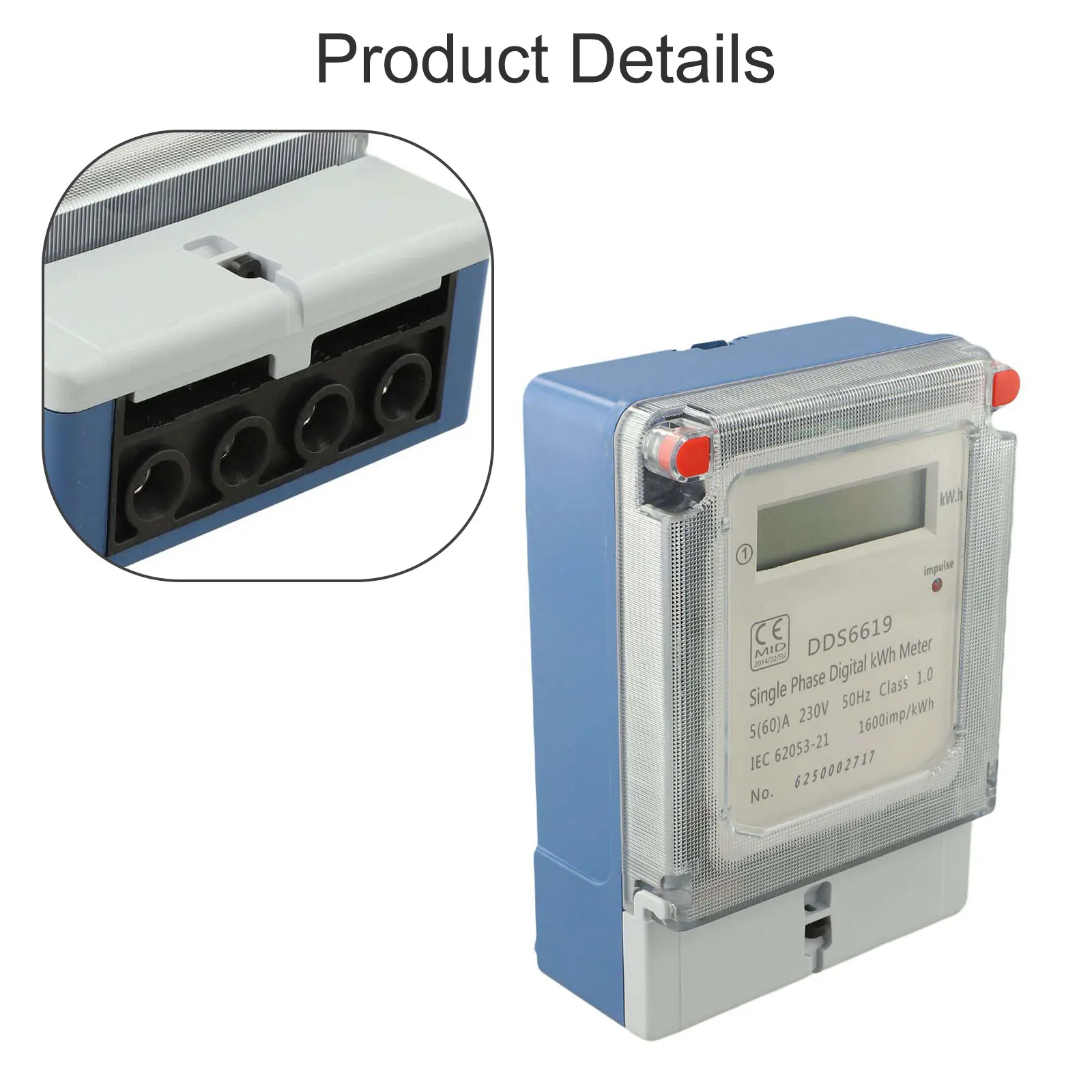 정확한 전기 측정 장치 에너지 미터 60A 미터 AC 220V 에너지 미터 에너지 관리를 위한 정확한 측정