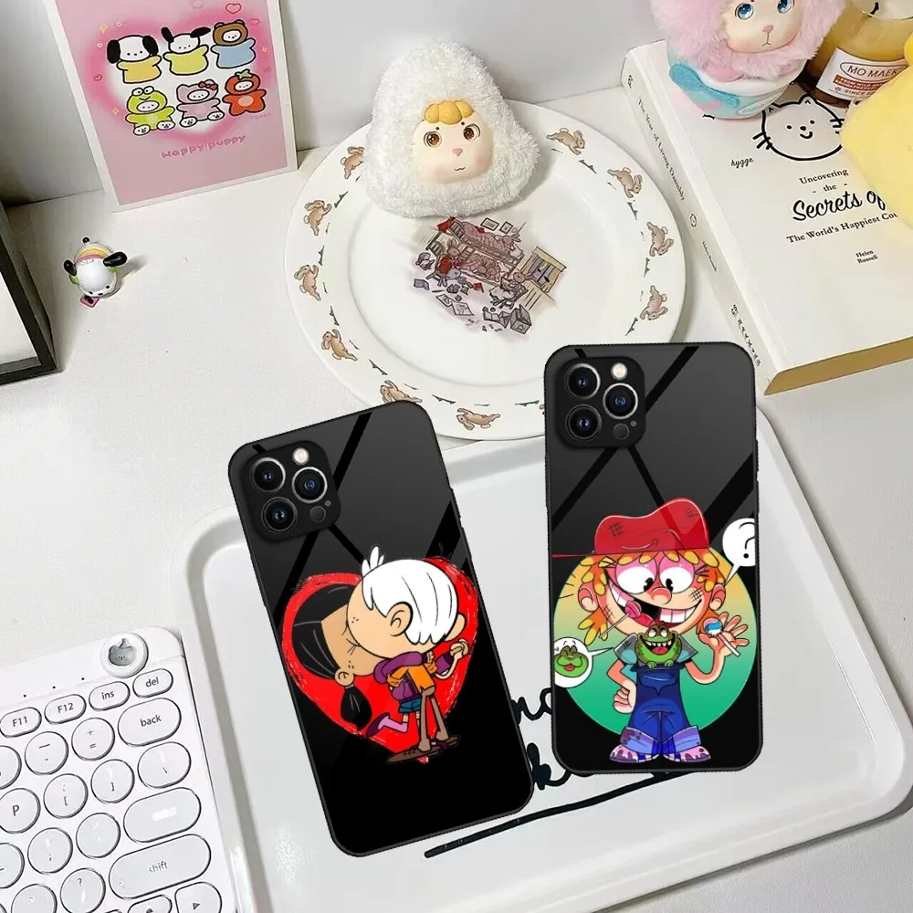 

The L-Loud H-Housees Phone Case for Iphone 15 14 12 11 13 Pro Max Pro Mini Puls glass protective case