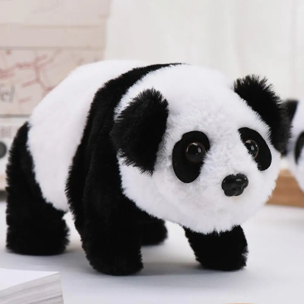 Crawling Panda Plush Toy Kids Electric Pet Toy with Sounds Movements Animated Shaking Head Interactive Kids Birthday Gift