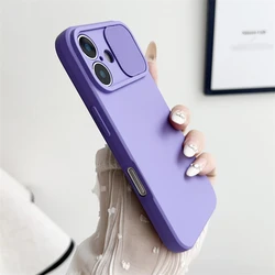 Enhanced Shockproof Silicone Bumper Case with Slide Camera Lens Protection - 7Plus - 8Plus (Purple)