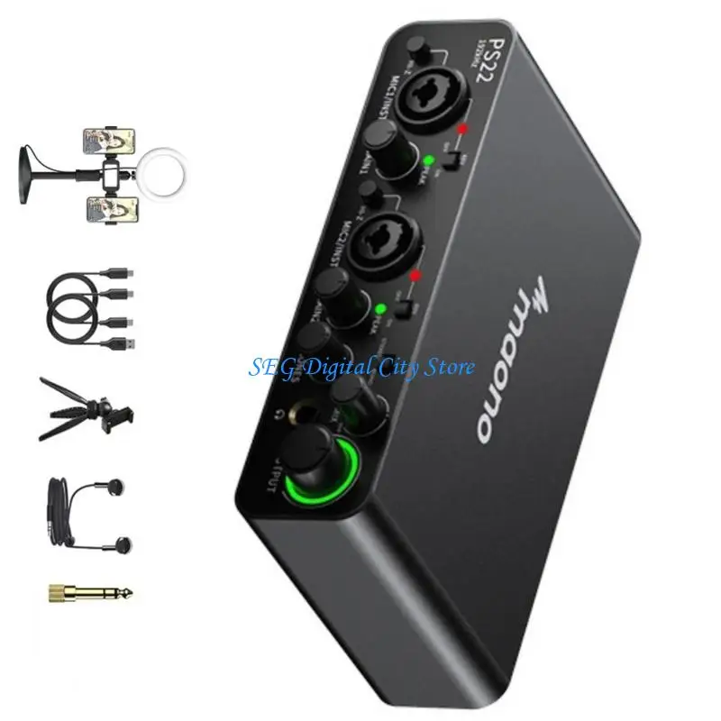 U75B 노래 방송 및 라이브 스트리밍을 위한 고해상도 24비트/192kHz USB 사운드 인터페이스 조정 가능한 사운드 효과