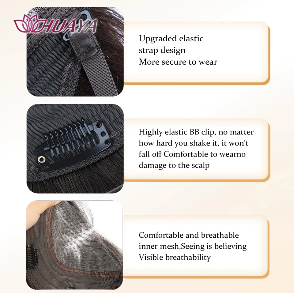 Synthetic Hair Toppers Women Topper Hair Clip Natural Hair Wig Natural Simulation For Women Lace Base Clip In Hair Extension