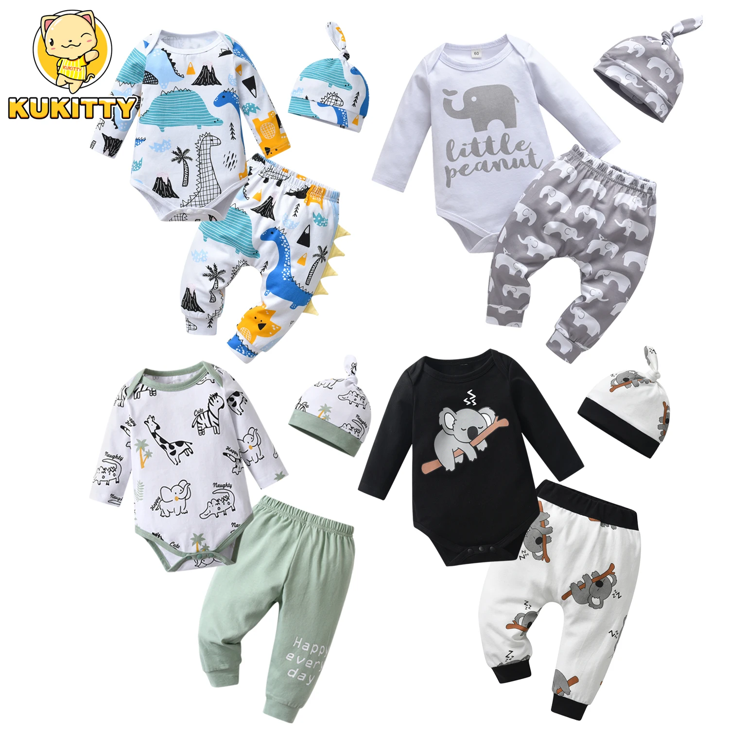 Baby Boy Cotton Bodysuit & Pants Set 1