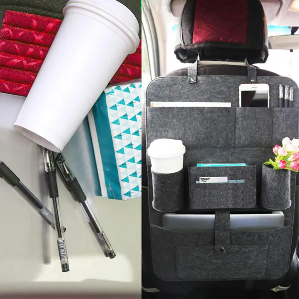 

Backseat Organizer Practical Good Load-bearing Non-woven Fabric Car Backseat Sundries Organizer Vehicles Supplies