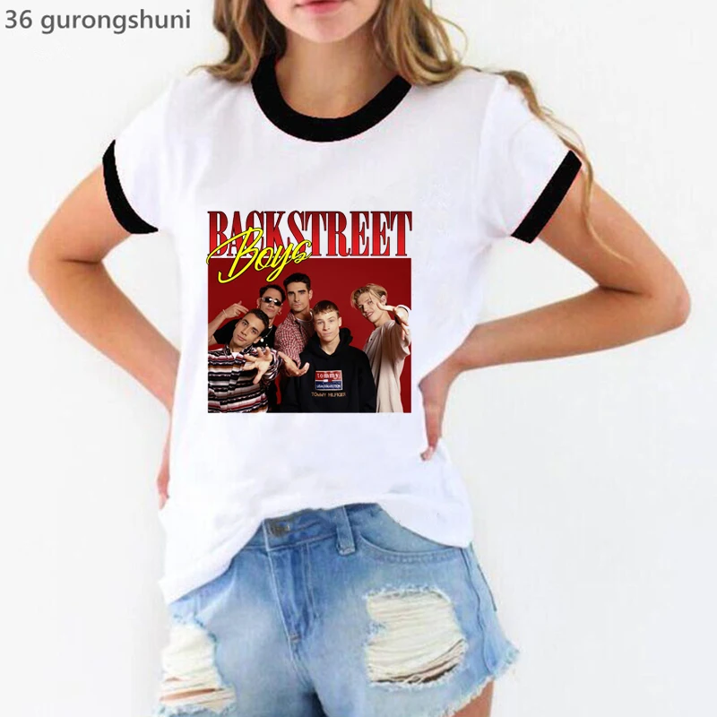 Backstreet Boys ICH Bin Nicht Alt ICH Bin Vintage Grafik Druck T-shirts Frauen Lustige Weiß T Shirt Femme Sommer Hüfte hop T-Shirt Femal – Detail 13
