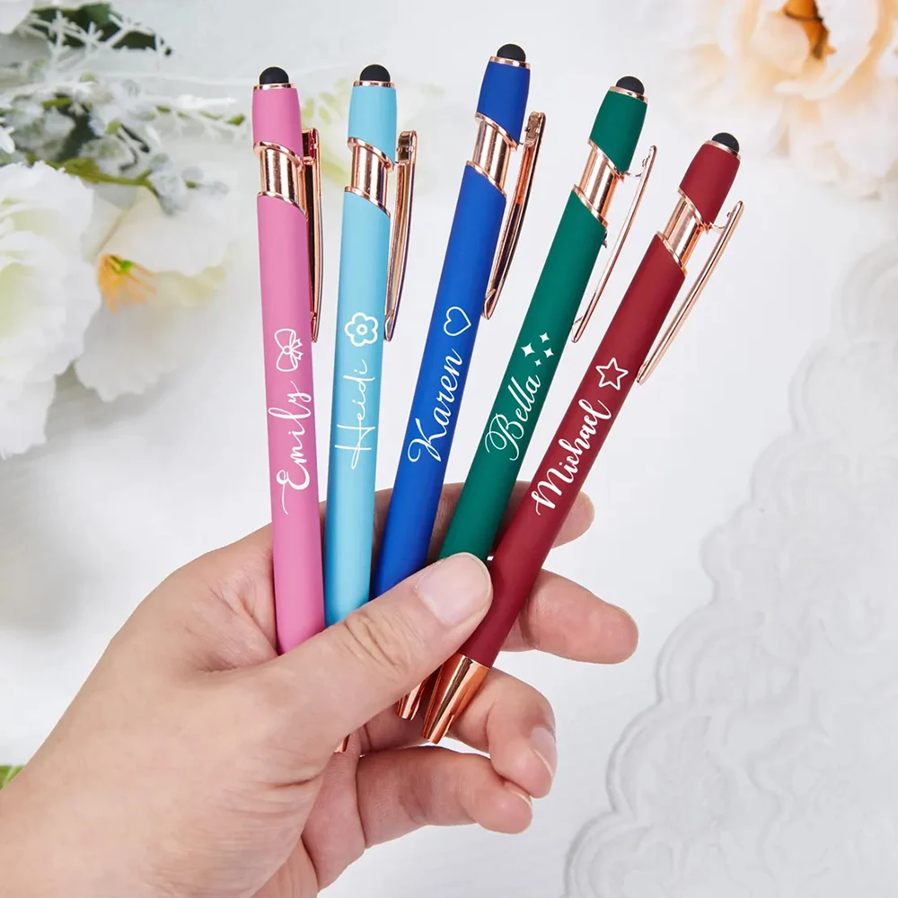 10pcs Personalized Engraved Ballpoint Pens, Wedding Favors