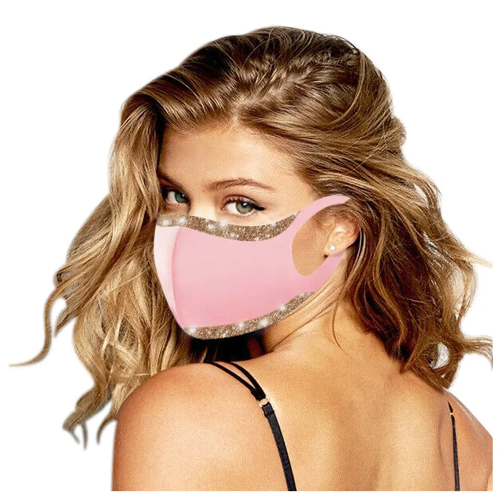 1PC Adult Sequins Windproof Reusable Printed Face Mask 방독면 Mask cazafantasmas 자외선차단마스크 m&aacute;scaras divertidas