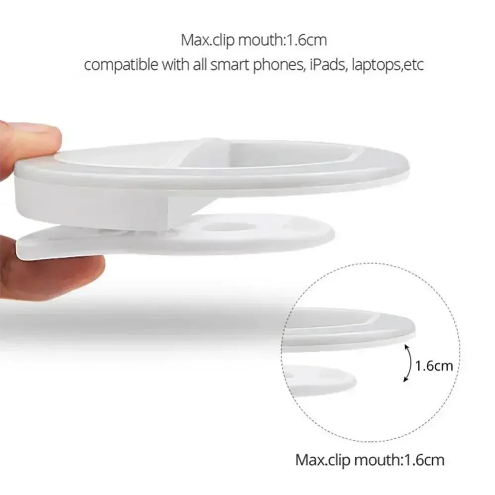 Portable Clip-On LED Selfie Ring Light with USB Charging