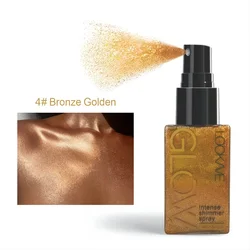 Radiant Glow Pearlescent Shimmer Spray - Long - Lasting Gold Bronze Highlighter (04)