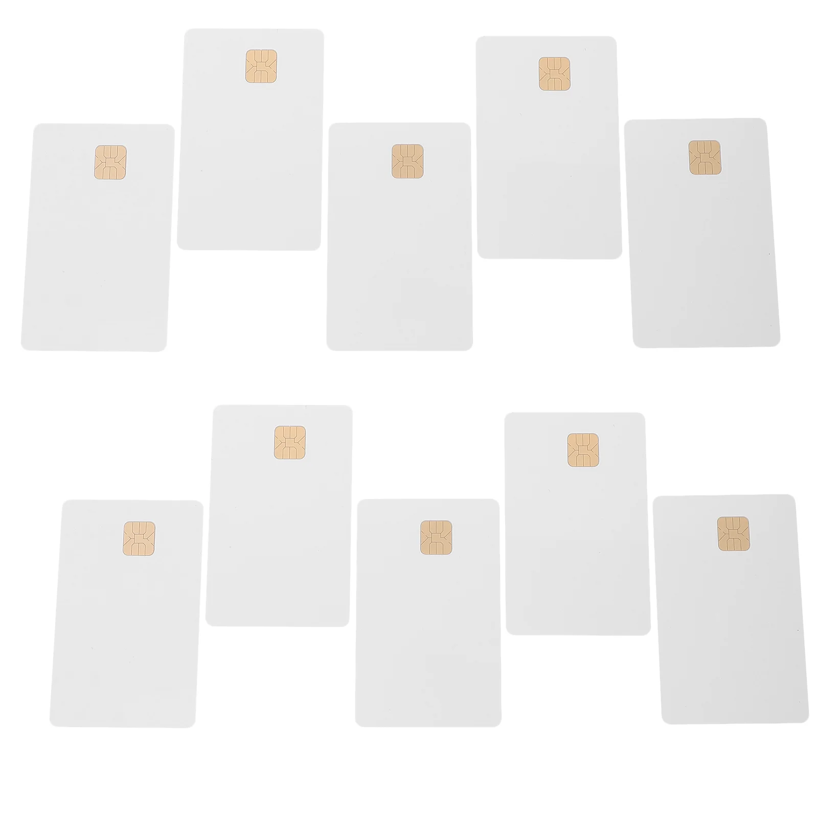 10pcs White At24c02 Ic Card 2k Memory Access Control SystemBlank Cards PVC Chip Contact