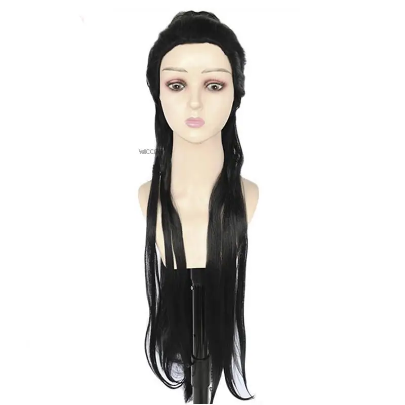 Anime Demon Slayer Daki Cosplay Costume Wig Kimetsu No Yaiba Sexy Costumes Green Black Hair Headwear morticia addams costume