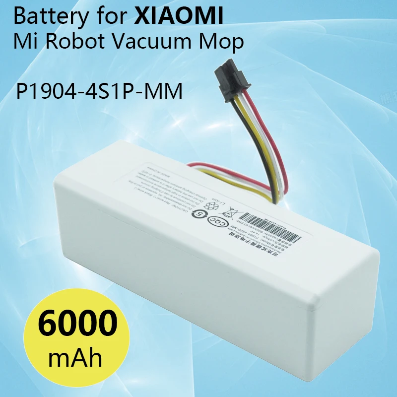 

14.4V 6000mAh 4S2P sweeping machine battery, for Xiaomi Mi Jia 1C battery P1904 MM, STYTJ01ZHM robot vacuum cleaner accessory