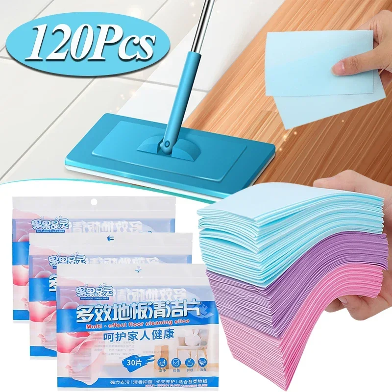 30/60/90/120Pcs Floor Cleaner Tablets Mopping Floor Papers Clean Tiles Wooden Household Toilet Cleaning Deodorization Tool floor cleaner sheets floor cleaner