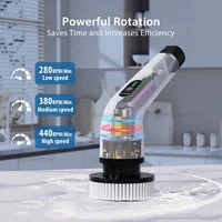 9 in 1 Electric Spin Scrubber Cordless Cleaning Brush Shower Scrubber Adjustable Extension Handle Waterproof For Tub Tile Floor 2