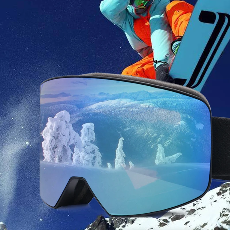 

Лыжные очки, цилиндрическая фоторамка из ТПУ, антибликовые гладкие зимние очки, ветрозащитные и противотуманные лыжные очки