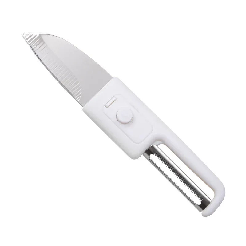 Multifunctional Fruit Knife 2-in-1 Paring Knife Double Head Peeler Stainless Steel Blades