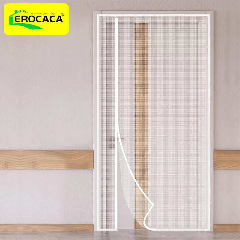 

EROCACA Magnetic Door Screen Mosquito Net Custom Size Summer Anti insect Mesh Automatic Closing Curtain Applicable to glass door