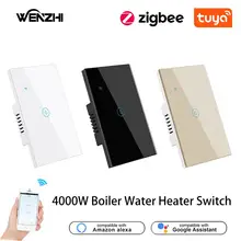 

ZigBee Boiler Water Heater US Switch 4000W Touch Wall Timer Automatic Home Tuya Smart Life Remote Control Alexa Google Assistant