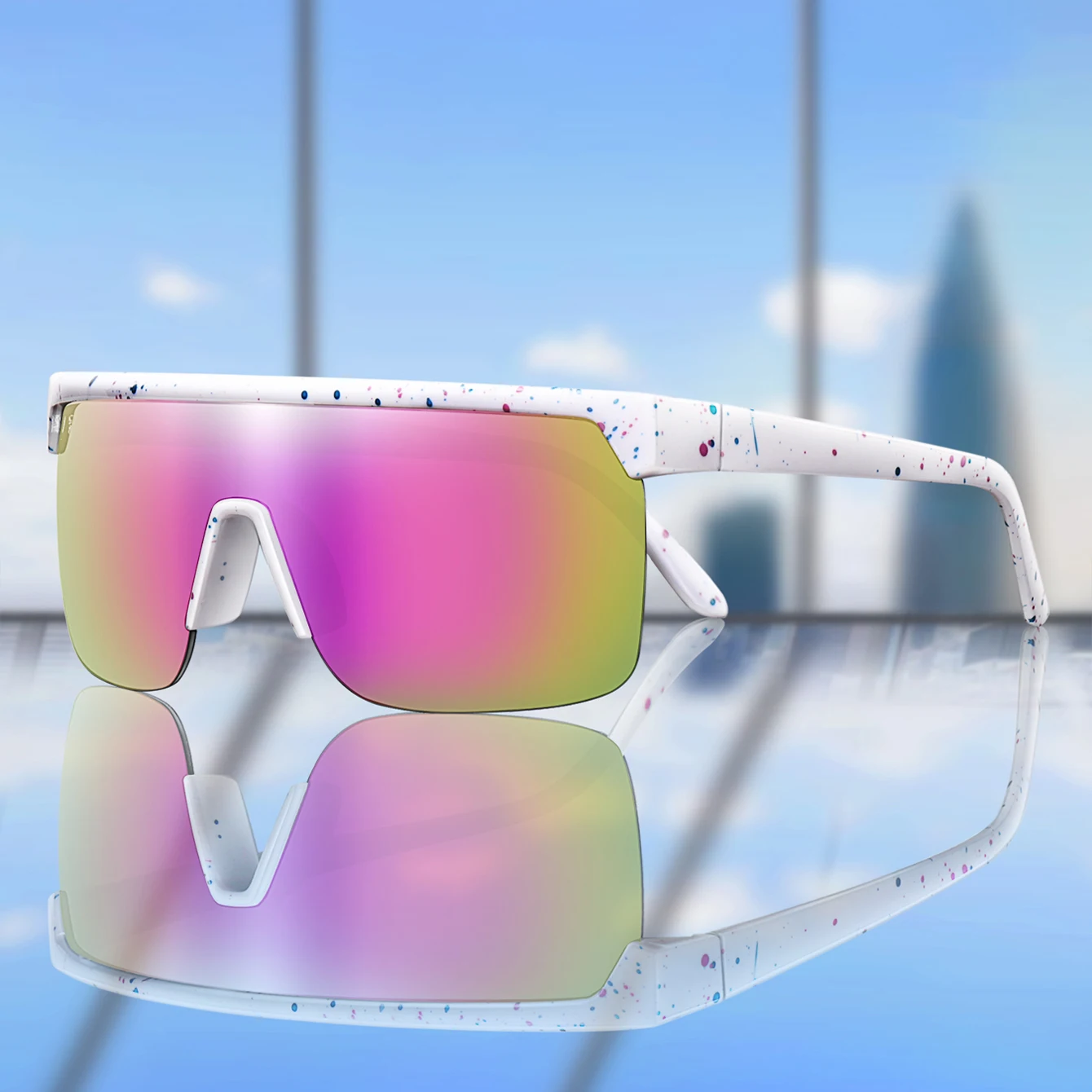 Brand Cycling Sunglasses Windproof for Female & Male Riding Bike Hiking Driving