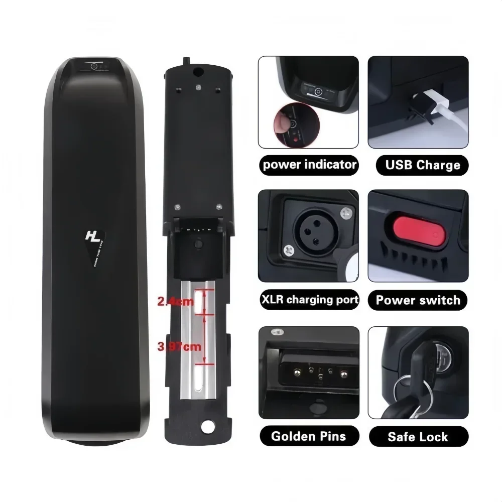 36V 48V 52V Hailong Battery 30Ah 40AH 50Ah With BMS for 350W 500W 750W 1000W motor Electric Mountain Bike 100% Original electric bicycle,electric bike