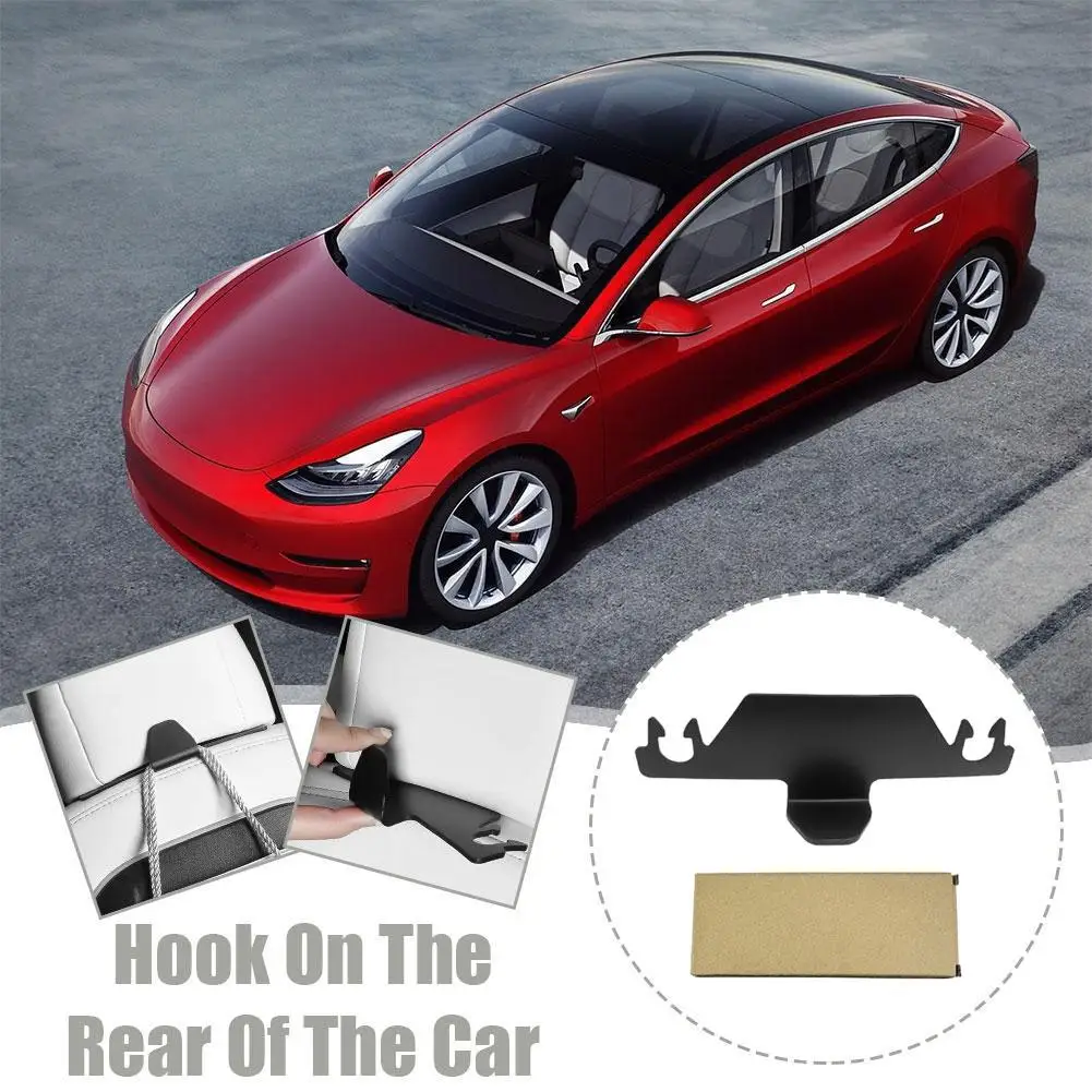

Для Tesla Model 3 Y 2023 аксессуары для интерьера Автомобильный задний крючок для заднего Er вешалка для сумки подголовник Органайзер держатель R2c5