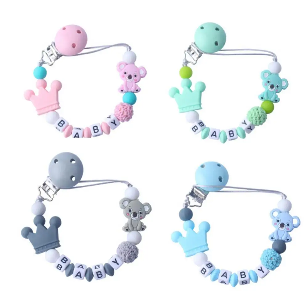 

Bite Bag Toy Cartoon Cute Molar Chain Toy Soothing Baby Products Pacifier Chain Pacifier Clip Silicone Moderate Length